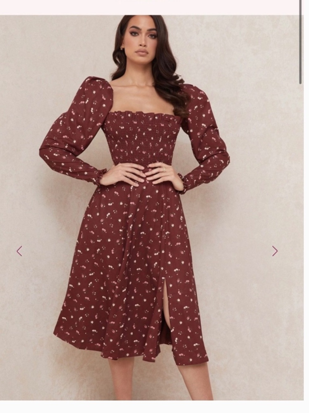 House of CB Burgundy dress Size L